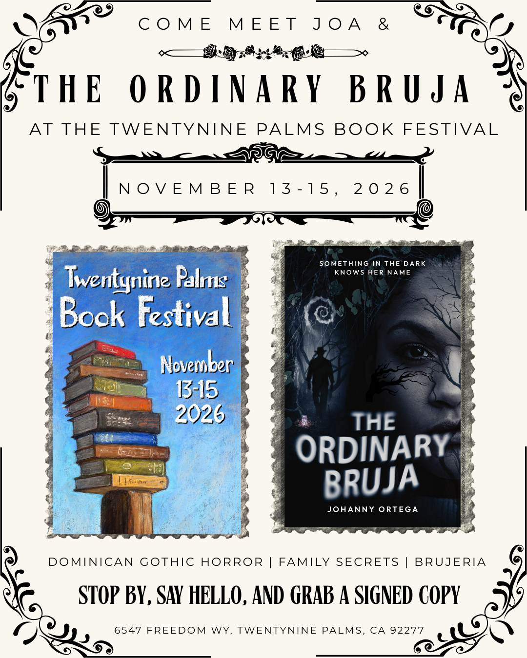 Meet Joa at the Twentynine Palms Book Festival
